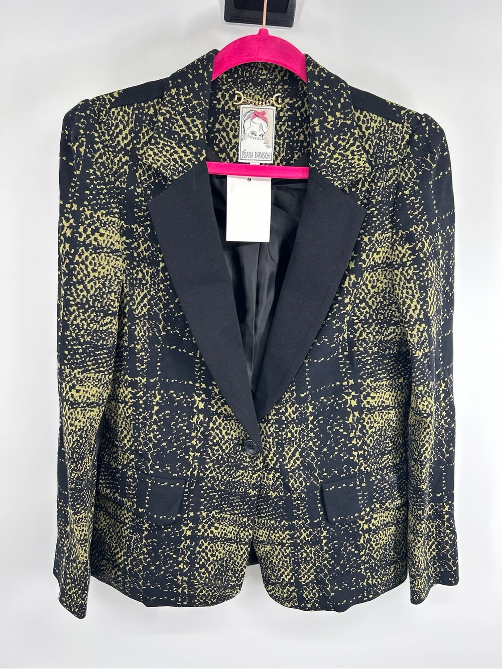 Yoana Baraschi Black and Gold Patterned Blazer